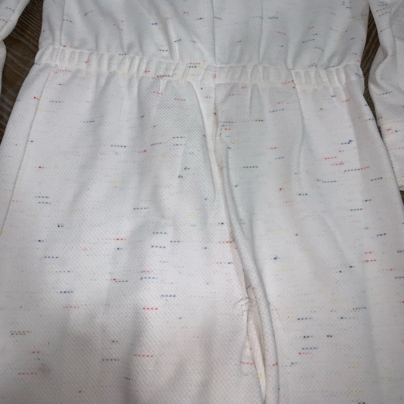 Vintage Retro White Pointed Collar Belt Jumpsuit - Picture 11 of 16